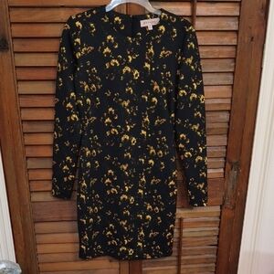Philosophy Black and Yellow Floral Dress